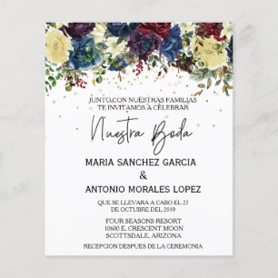 Spanish Wedding Christmas Winter Nuestra Boda Flyer