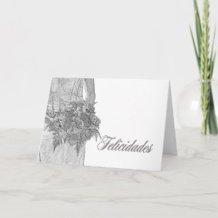Spanish  wedding congratulations card