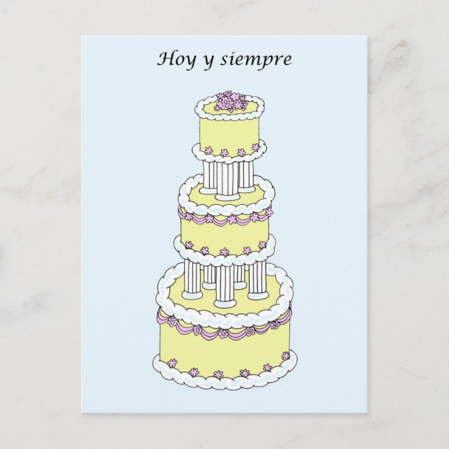 Spanish Wedding Congratulations Postcard (Front)