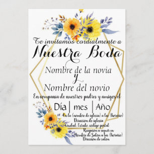 Spanish Wedding Invitation
