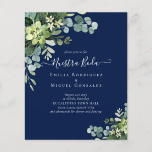 Spanish Wedding NUESTRA BODA Eucalyptus Greenery Flyer