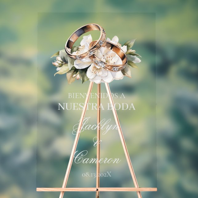 Spanish wedding sign with ring (Neutral)