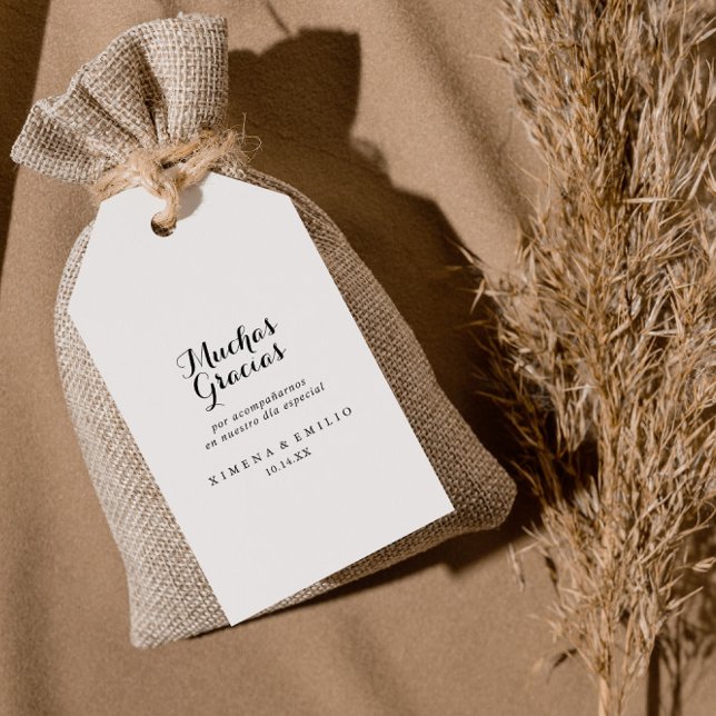 Spanish Wedding Thank You Gift Tags (Creator Uploaded)