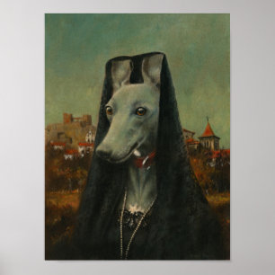 Spanish Whippet Lady Print