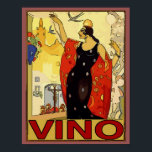 Spanish Wine, Vino Poster<br><div class="desc">Spanish Wine, Vino, art deco Flamenco woman</div>