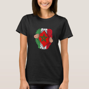 Spanish with Moroccan roots Maroc Flag with Spain T-Shirt
