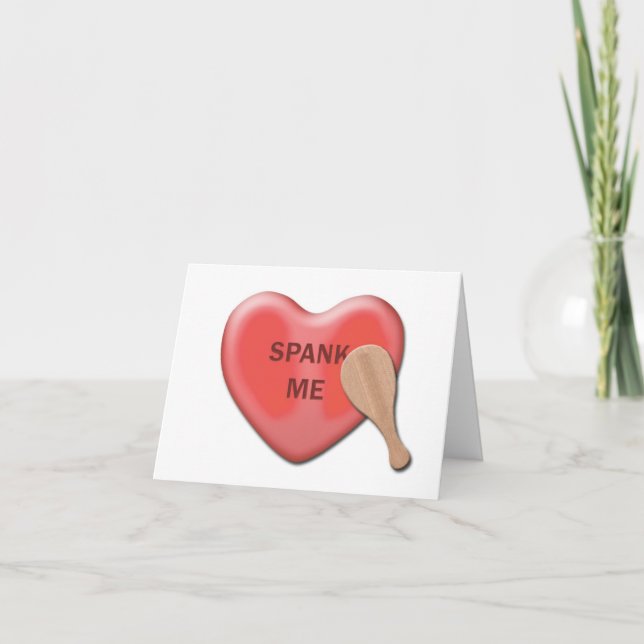 "Spank Me" Valentine Card (Front)