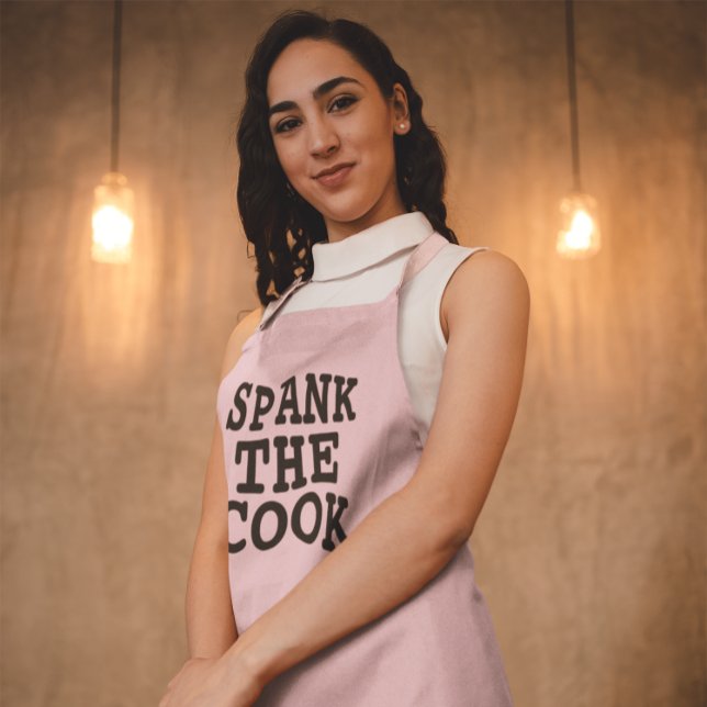 SPANK THE COOK VALENTINE'S DAY WIFE PINK Apron (Creator Uploaded)