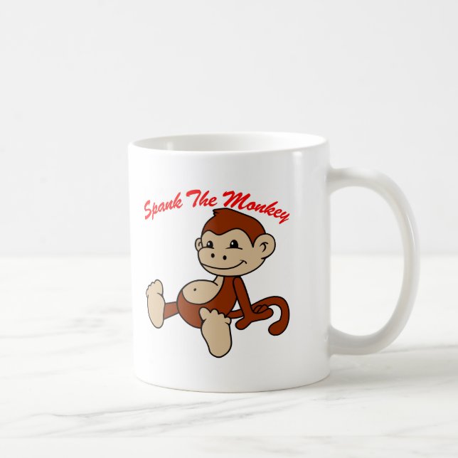 Spank The Monkey Coffee Mug (Right)