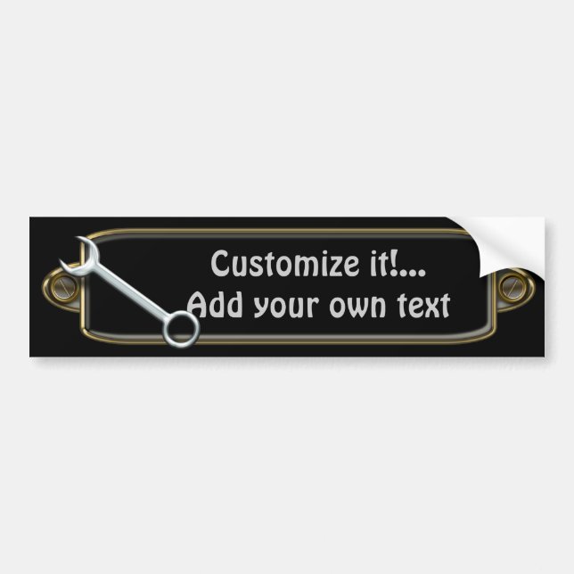 Spanner Bumper Sticker Template (Front)