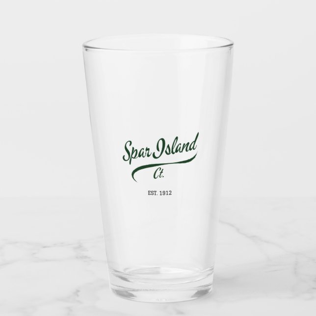 Spar Island, CT Vintage 1912 Pint Glass (Front)