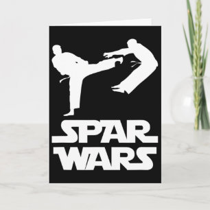 Spar Wars Funny Saying Taekwondo Mma Fighter Karat Card