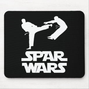 Spar Wars Funny Saying Taekwondo Mma Fighter Karat Mouse Mat
