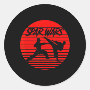 Spar Wars Karate Shotokan Martial Arts Classic Round Sticker