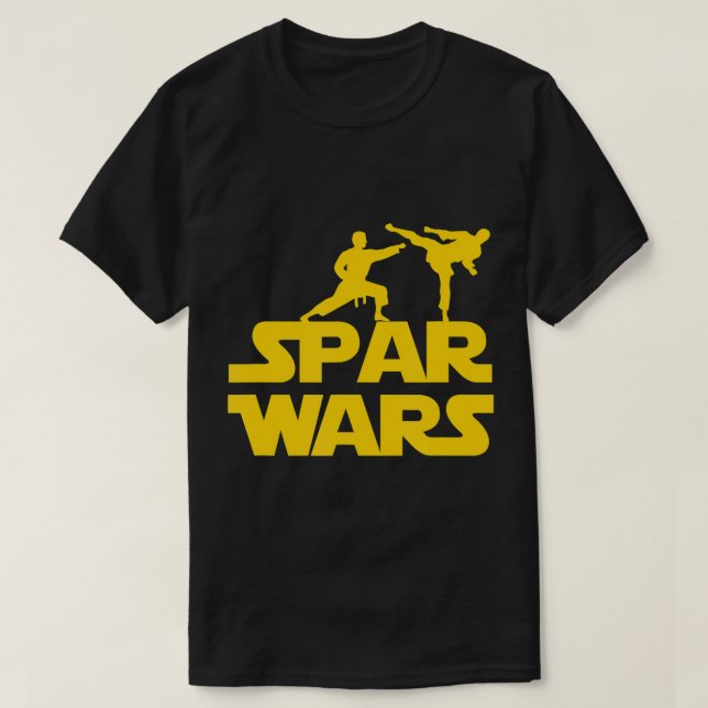 Spar Wars T-Shirt for Karate, Taekwondo, MMA, Mart (Design Front)