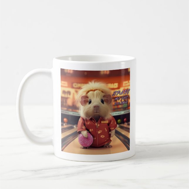 Spare Me The Drama Guinea Pig Coffee Mug (Left)