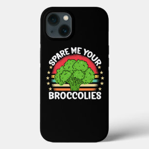 Spare Me Your Broccolies Funny Retro Sunset Brocco iPhone 13 Case