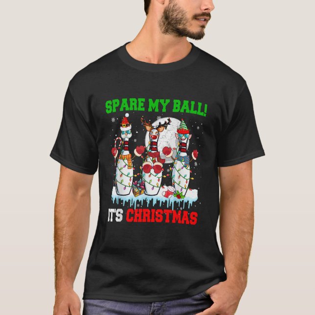 Spare My Ball It s Christmas Adult Costume Santa B T-Shirt (Front)