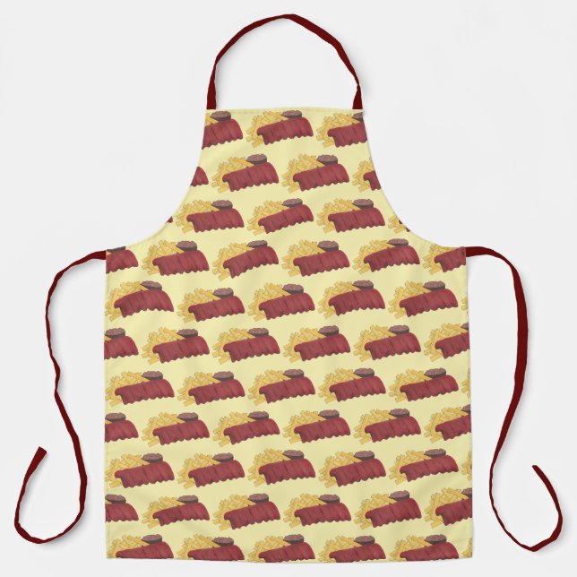Spare Ribs BBQ Barbecue Barbeque Rib Cookoff Apron (Front)