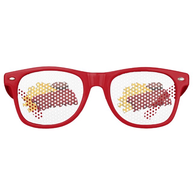 Spare Ribs BBQ Barbecue Barbeque Rib Cookoff Retro Sunglasses (Front)