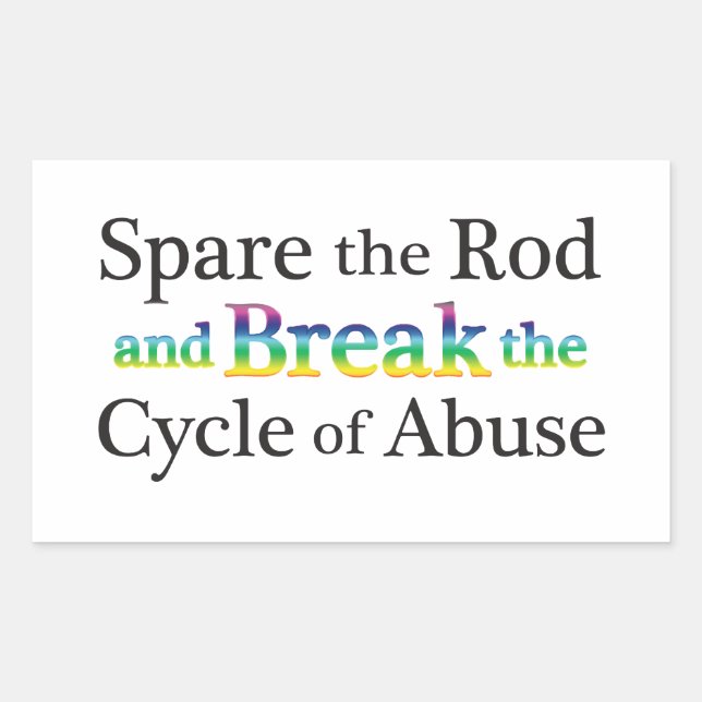 Spare the Abuse Rectangular Sticker (Front)
