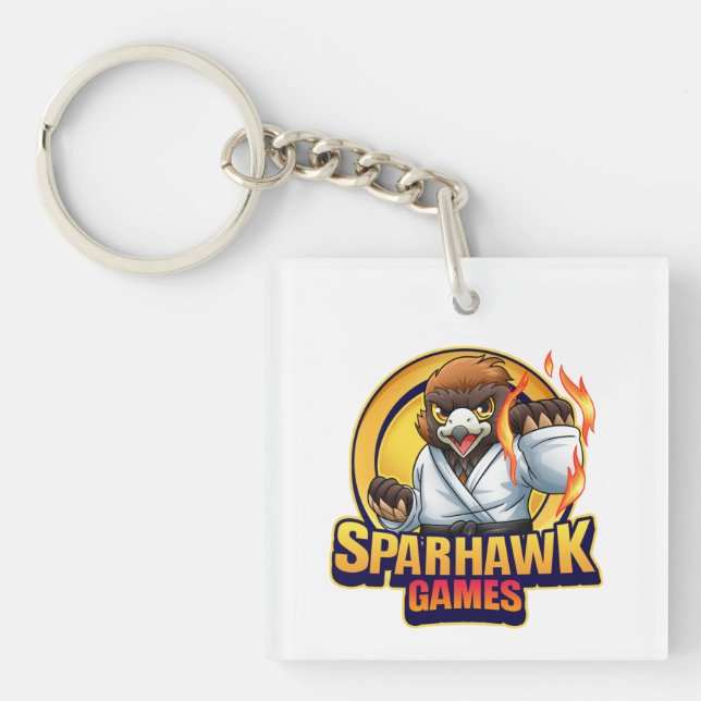 SparhawkGames + Dojo Squad logo keyring (Front)