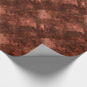 Spark Burgundy Honey Bronze Gold Star Bridal Wrapping Paper