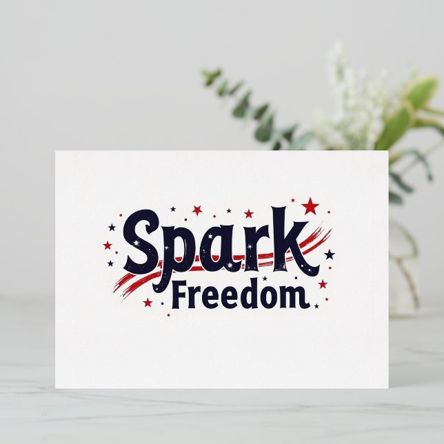 Spark Freedom Party Invitation (Standing Front)