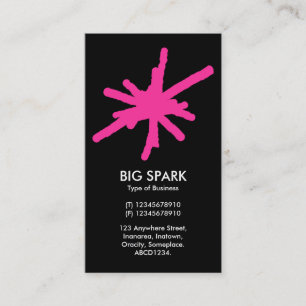 Spark - Hot Pink on Black Business Card