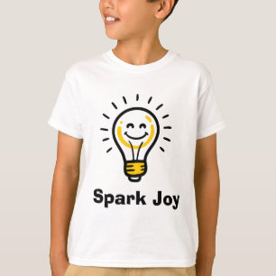 Spark Joy Light Bulb Graphic Positive Vibes T-Shirt