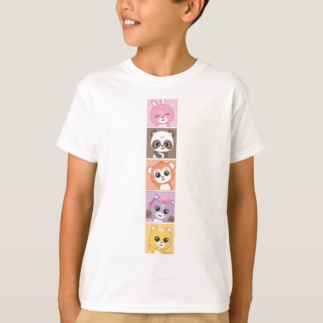 Spark Joy with Colourful Animal Characters for Kid T-Shirt (Front)