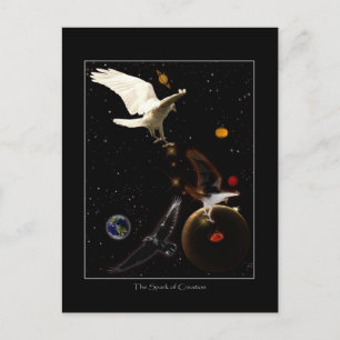 "Spark of Creation" White Raven Gifts Postcard