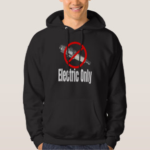 Spark Plug Crossed Out Electric Vehicles Hoodie