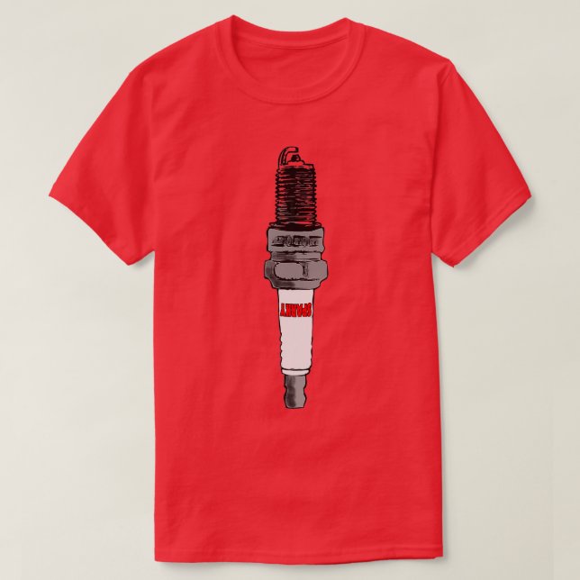 Spark Plug Image Hot Rod Lover Car Parts Tuner Spa T-Shirt (Design Front)