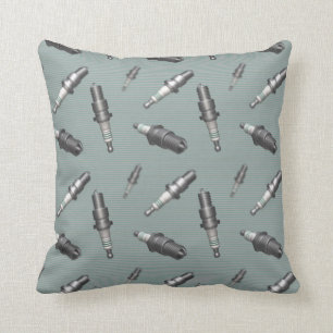 Spark Plug Throw Pillow