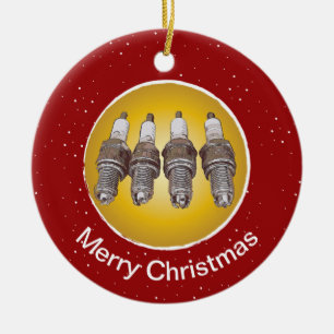 Spark plugs of the engine ceramic tree decoration