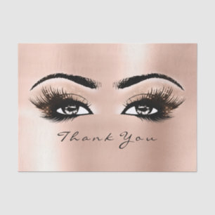 Spark Rose Gold Blush Lashes Thank You Eyes Tissue Paper