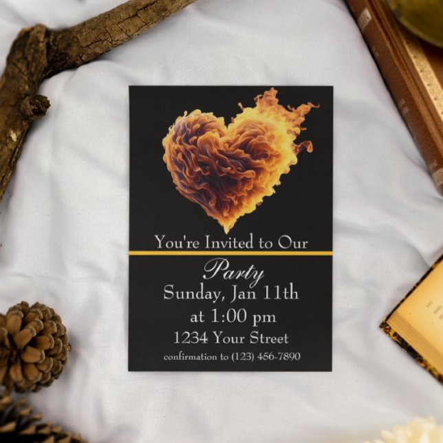 Spark the Fun: Don’t Miss Our Hot Fire Party! Invitation (Creator Uploaded)