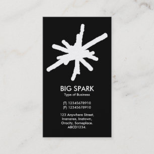 Spark - White on Black (Gold) Business Card