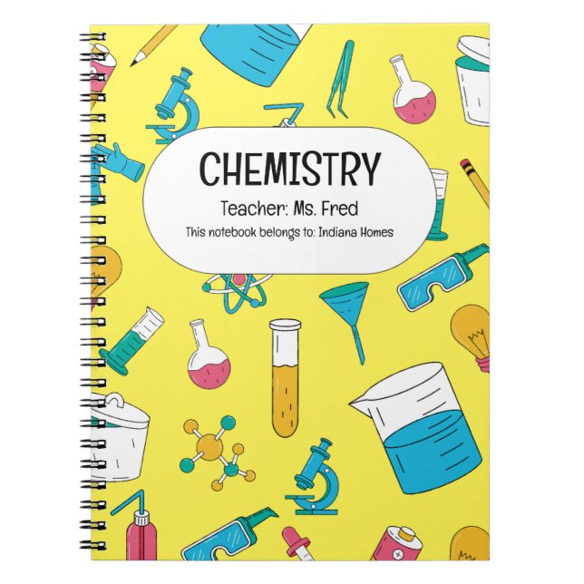 Spark Your Science! A Personalised CHEMISTRY Notebook (Front)