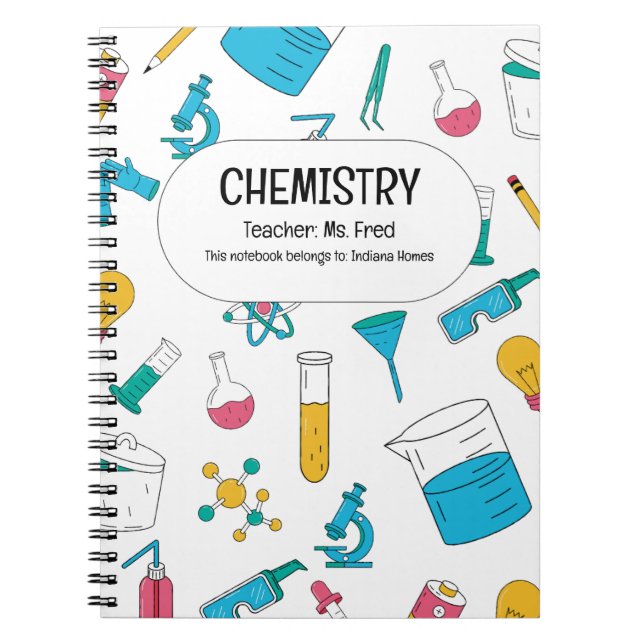 Spark Your Science! A Personalised CHEMISTRY Notebook (Front)
