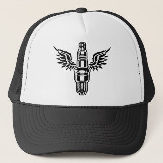 Sparking plug trucker hat