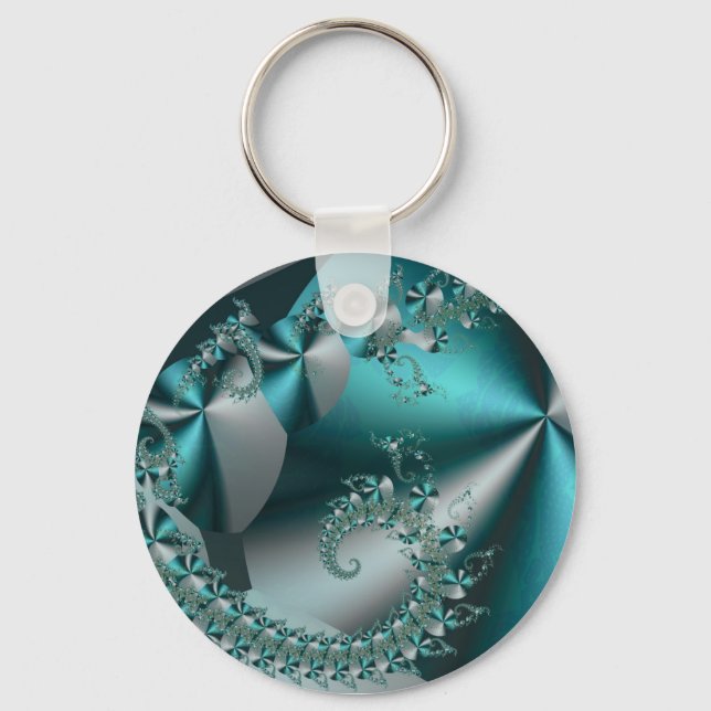 Sparkle 2 Abstract Geometric Pattern Key Ring (Front)
