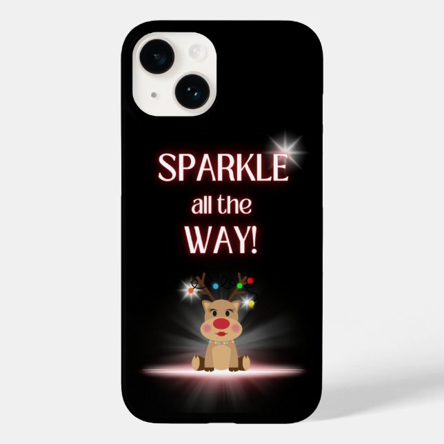 Sparkle All the Way Reindeer  Case-Mate iPhone Case (Back)