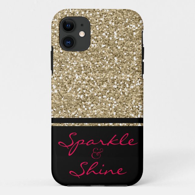 Sparkle and Shine Faux Glitter Case-Mate iPhone Case (Back)