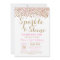 Sparkle and Shine Pink Gold Birthday Invitation