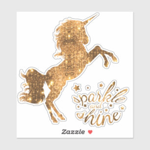 Sparkle and Shine Unicorn - Gold Copper