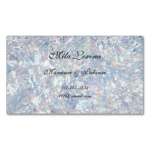 SPARKLE AND SHINE WITH OUR OPAL THEMED  	Magnetic BUSINESS CARD