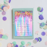 Sparkle and Shine with Rainbow Glitter Drip Bridal Invitation<br><div class="desc">In the vibrant world of celebrations, where every event is a milestone and every detail adds to the magic, the perfect invitation sets the stage for unforgettable memories. 🌈✨ Imagine this: Guests receive an invitation that dazzles with colours and glitters with excitement, instantly transporting them to the joy and anticipation...</div>