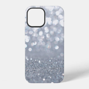 Sparkle and shiny of silver glitter abstract iPhone 12 case